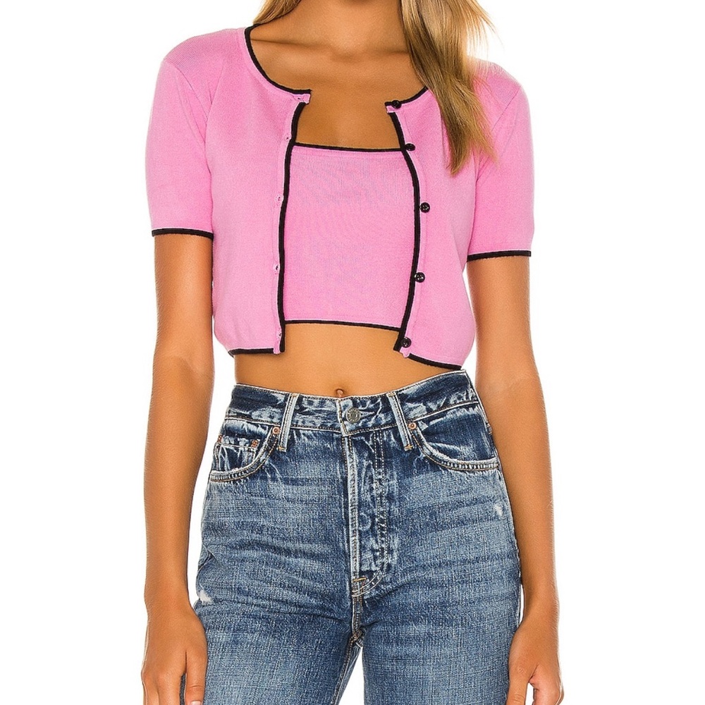 MAJORELLE Any cardigan set in pink